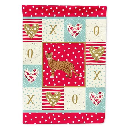 Carolines Treasures 28 x 0.01 x 40 in. Cheetoh No.1 Cat Love Canvas House Flag CK5580CHF